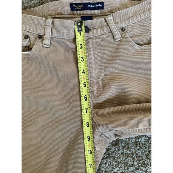 ABERCROMBIE & FITCH Vintage Y2K 90s Corduroy Jean Pants Mid Rise Boot Flare Sz 6 - Picture 7 of 8